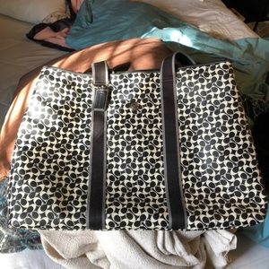 XL Coach Tote And Matching Cosmetic Case